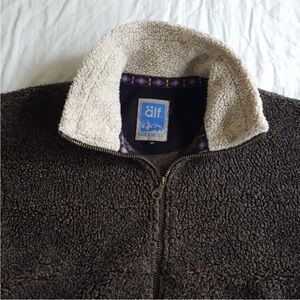 Vintage Alf Kuhl Deep Pile Sherpa Full Zip Jacket Men’s Medium